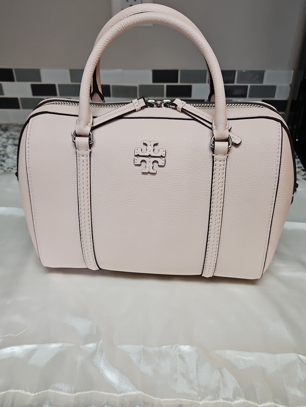TORY BURCH THEA SATCHEL, SOFT PINK